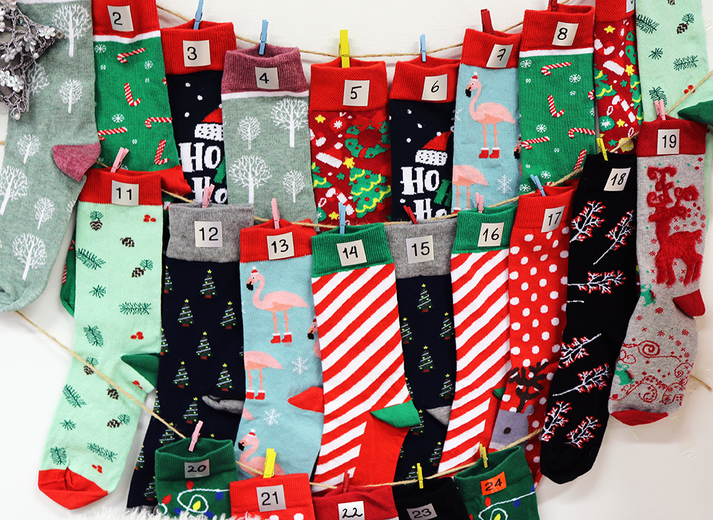 DIY sock advent calendar