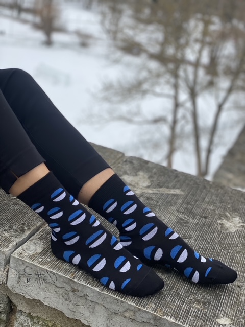 Хлопковые носки с изображением флага Эстонии для мужчин и женщин
