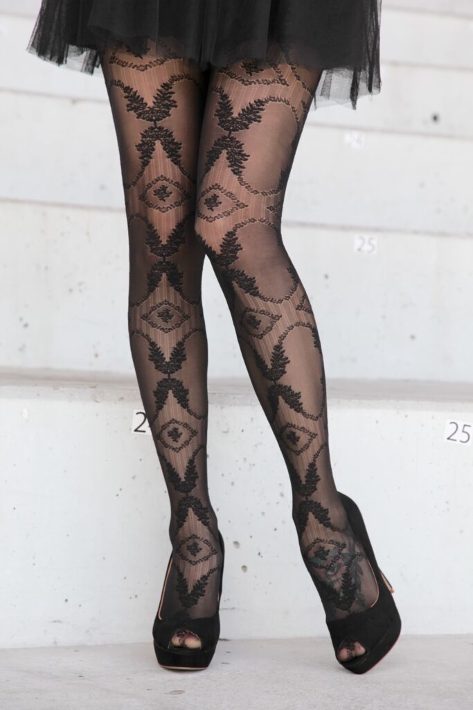 Tights with butterflies