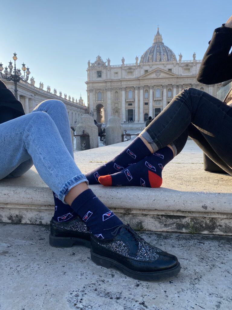 valentines day socks with love letters