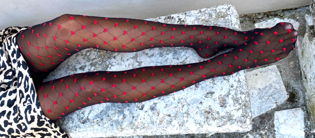 valentines day tights with hearts