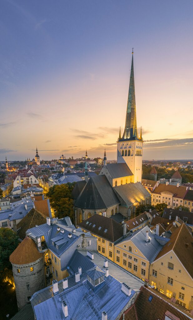 Old Town towers of tallinn
