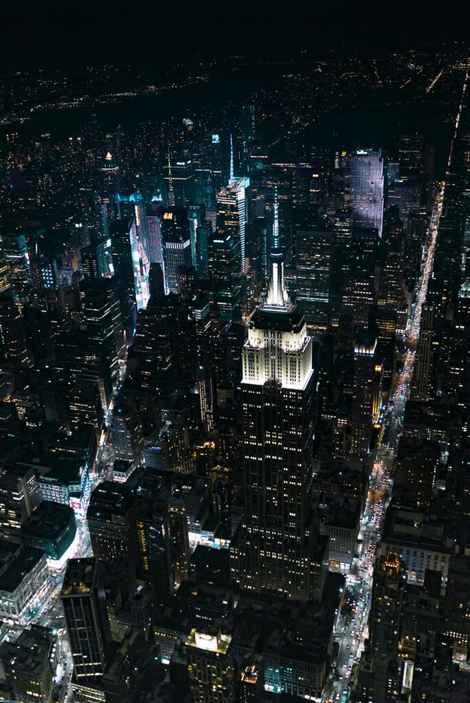 New York shining at night