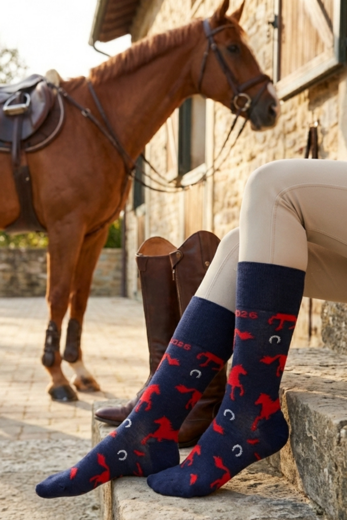 Socks With Red Horses