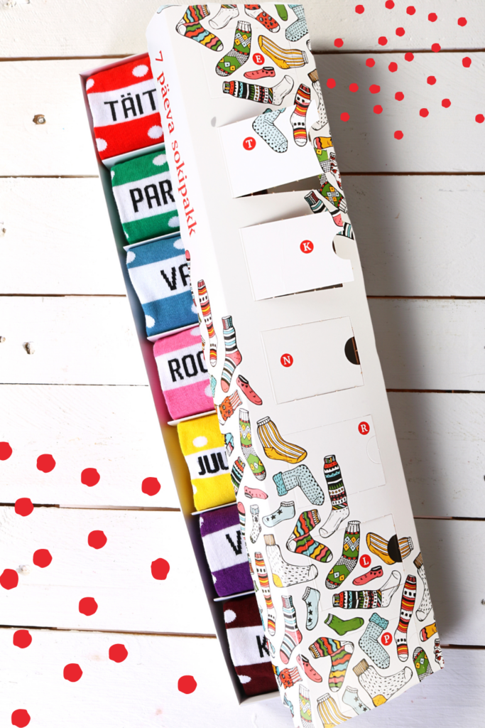 7 päeva täpisokkide kinkekomplekt