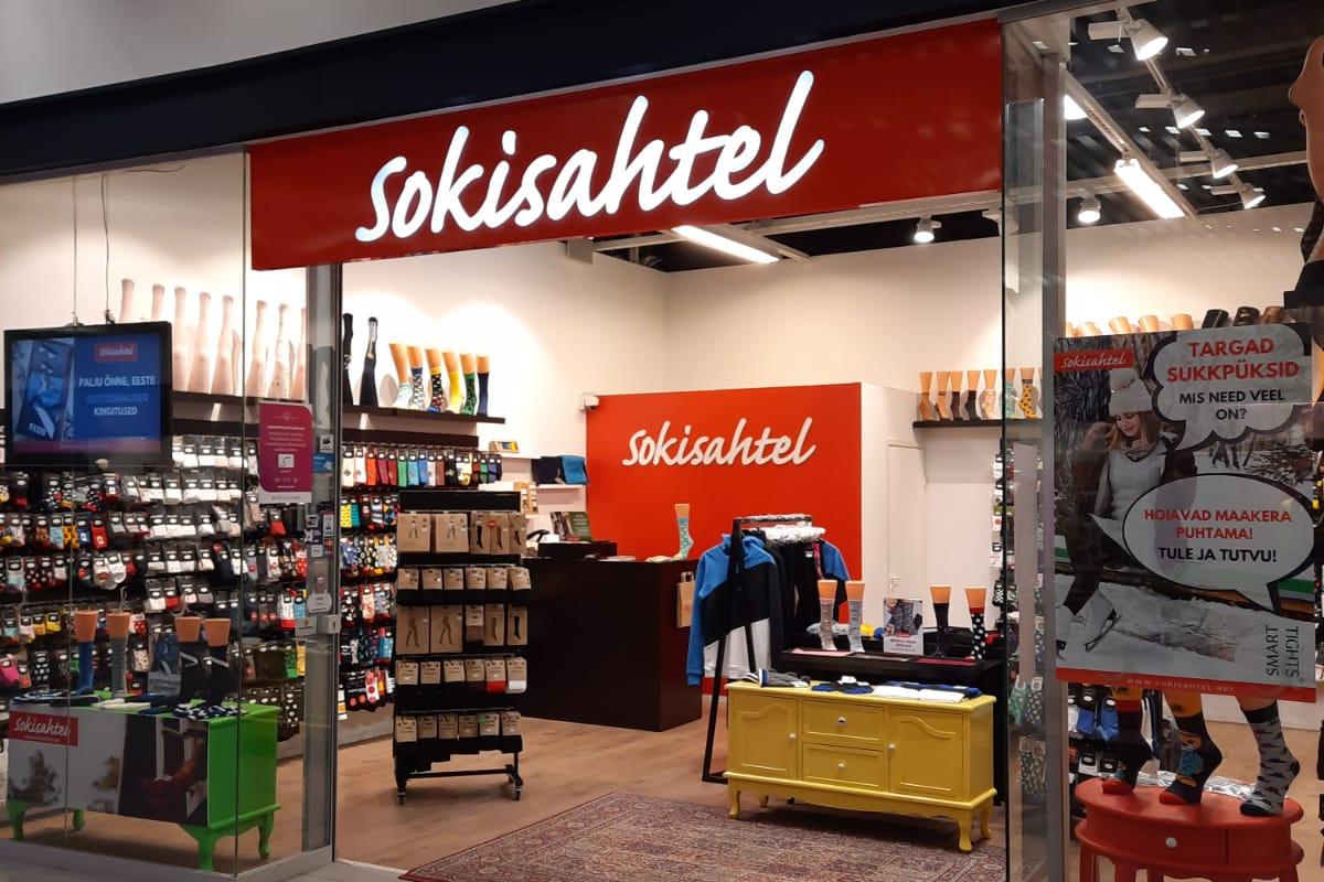Магазин носков Sokisahtel в торговом центре