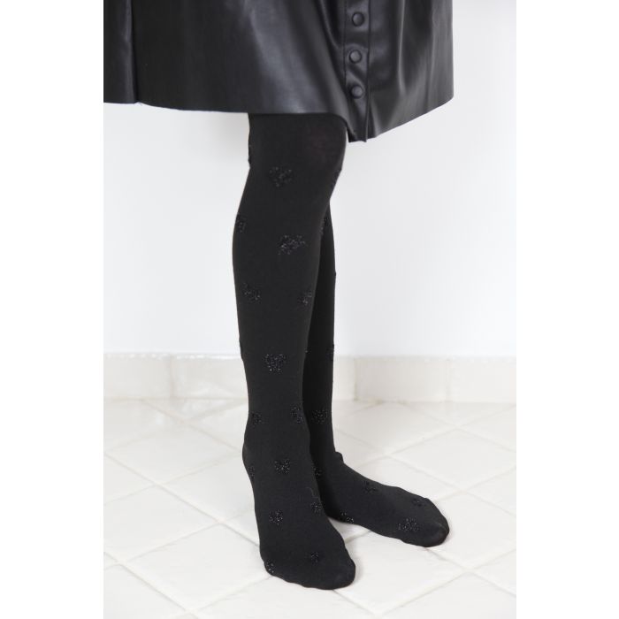 SAMY black cotton tights for girls Sokisahtel