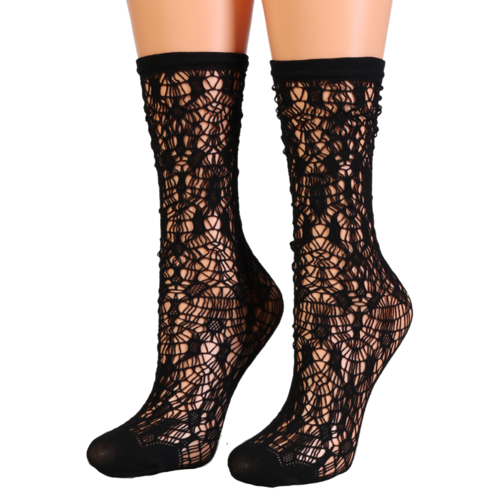 CLAUDIA black fishnet socks Sokisahtel