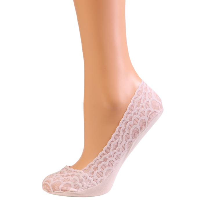 DESI light pink lace footies Sokisahtel