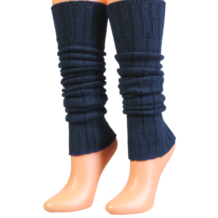 JOLINA dark blue cashmere legwarmers Sokisahtel