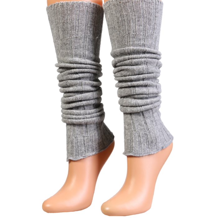 JOLINA light gray cashmere legwarmers Sokisahtel