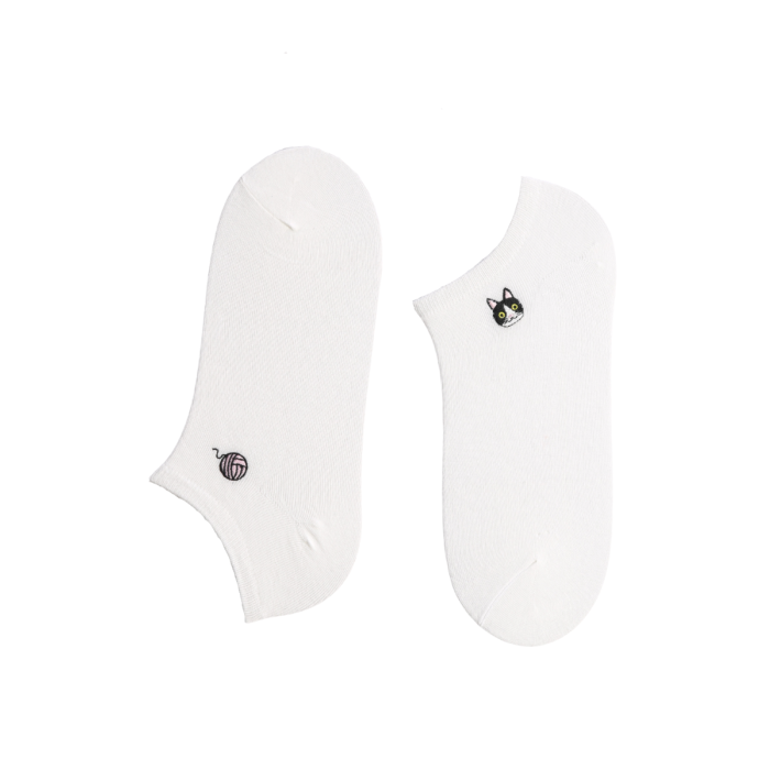 PLAYCAT white lowcut socks Sokisahtel