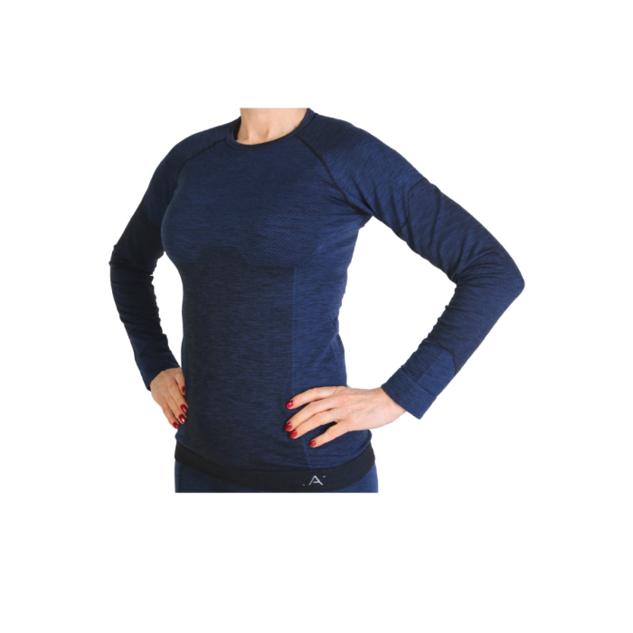 LANA dark blue merino wool thermal top Sokisahtel