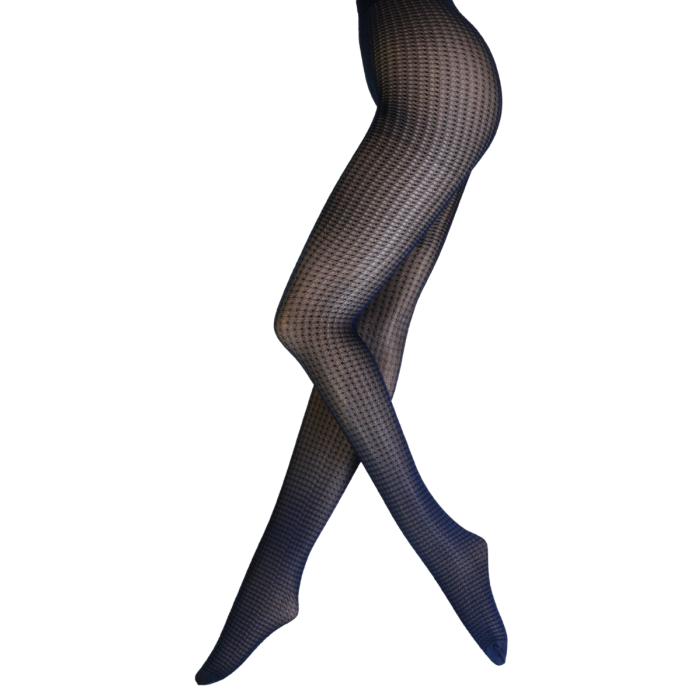 Navy blue patterned tights shop