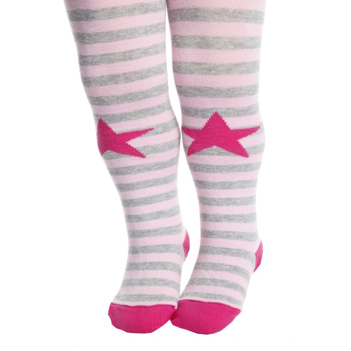 ROANNA pink striped tights for babies Sokisahtel