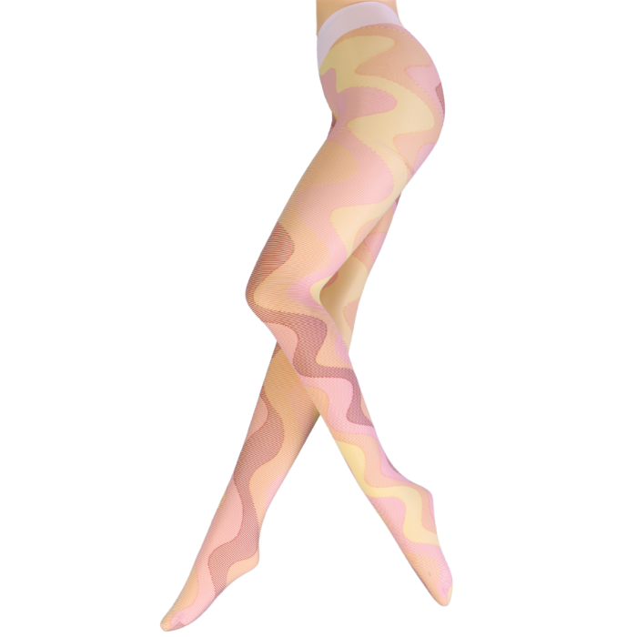 Pink patterned tights shop