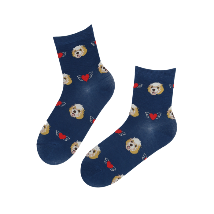 Socks with dog's picture on them on sale