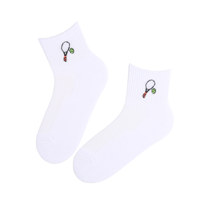 TENNIS DAY white cotton sport socks | Sokisahtel