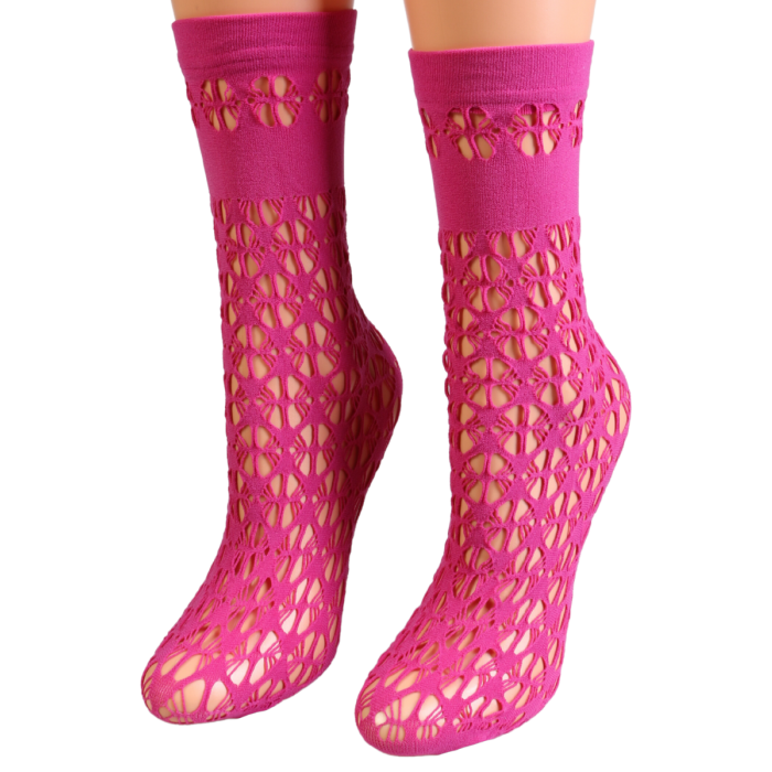 Sarah Borghi VANYA pink fishnet socks Sokisahtel