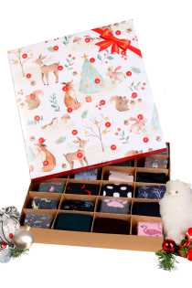 Advent Calendar WARM FEET, WARM HEART! 24 pairs of angora and merino wool socks | Sokisahtel
