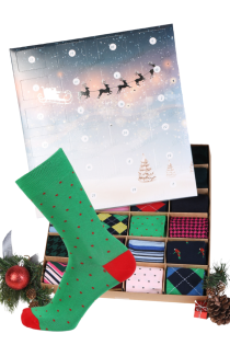 Advent calendar for STYLISH MEN with 24 pairs of suit socks | Sokisahtel