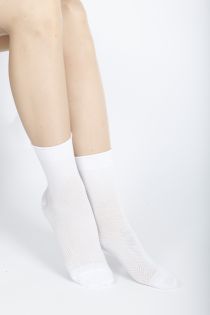 RIANA white cotton socks | Sokisahtel