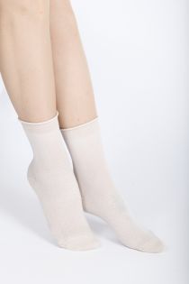 Женские бежевые хлопковые носки RIANA | Sokisahtel