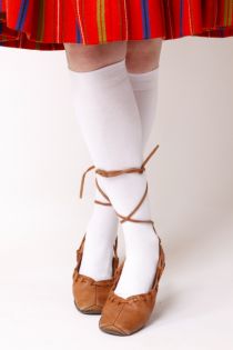 KRISS white cotton knee highs | Sokisahtel