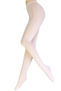CARRE white patterned tights | Sokisahtel