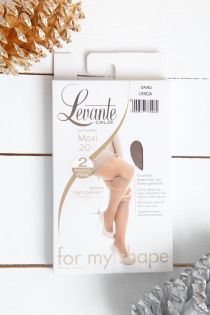LEVANTE Maxi 50DEN beige knee highs | Sokisahtel