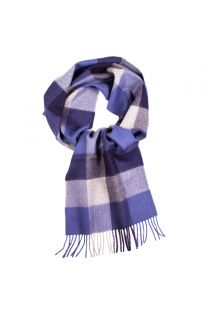 Alpaca wool blue checked scarf | Sokisahtel