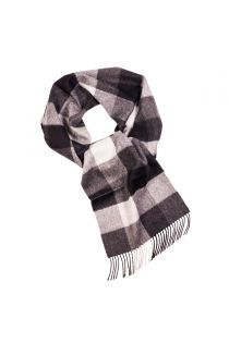 Alpaca wool black checked scarf | Sokisahtel