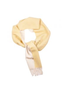 Alpaca wool yellow-white coloured scarf | Sokisahtel