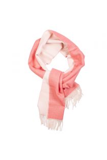Alpaca wool white-pink coloured scarf | Sokisahtel