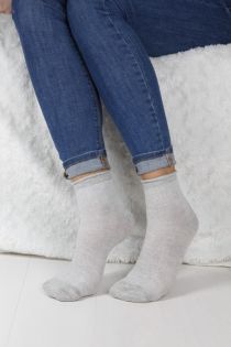 Светло-серые хлопковые носки RIANA | Sokisahtel