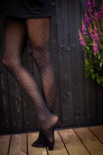ECOCARE black 3D 60DEN recycled women's tights LOREN | Sokisahtel