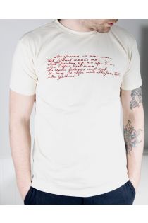 2019. Anniversary Celebration Men's beige T-shirt MINU ARM (my love) | Sokisahtel