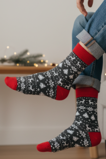 AILO dark grey Christmas socks | Sokisahtel