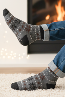 ALLAN hallid jõulumustriga soojad sokid | Sokisahtel
