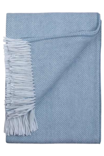 Alpakavillane kalasabamustriga helesinine pleed | Sokisahtel