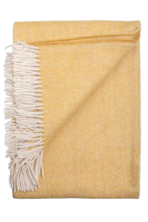 Alpakavillane kalasabamustriga sinepikollane pleed | Sokisahtel