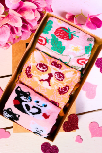 AMARA Valentine's Day gift box with 3 pairs of socks | Sokisahtel