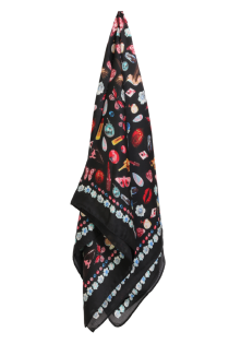 AMARONI black colorful scarf | Sokisahtel