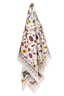 Шейный платок алебастрового цвета с пёстрым узором AMARONI | Sokisahtel