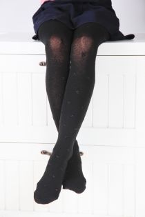 AMATA black cotton tights for girls | Sokisahtel