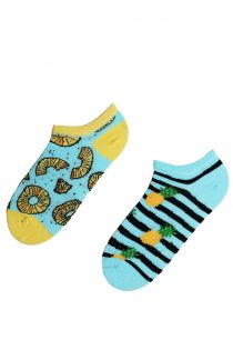 Укороченные хлопковые носки с рисунком в виде ананасов для мужчин и женщин JUICY | Sokisahtel