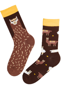 ANDREW cotton socks with llamas | Sokisahtel