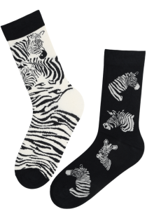 ANDREW cotton socks with zebras | Sokisahtel