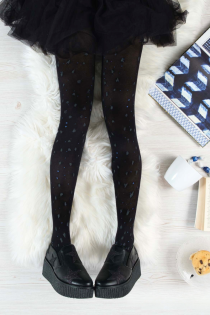 ANIMALIER black patterned tights | Sokisahtel