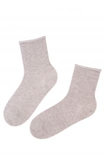 Женские теплые носки бежевого цвета из шерсти ангоры с удобной резинкой ANNI | Sokisahtel